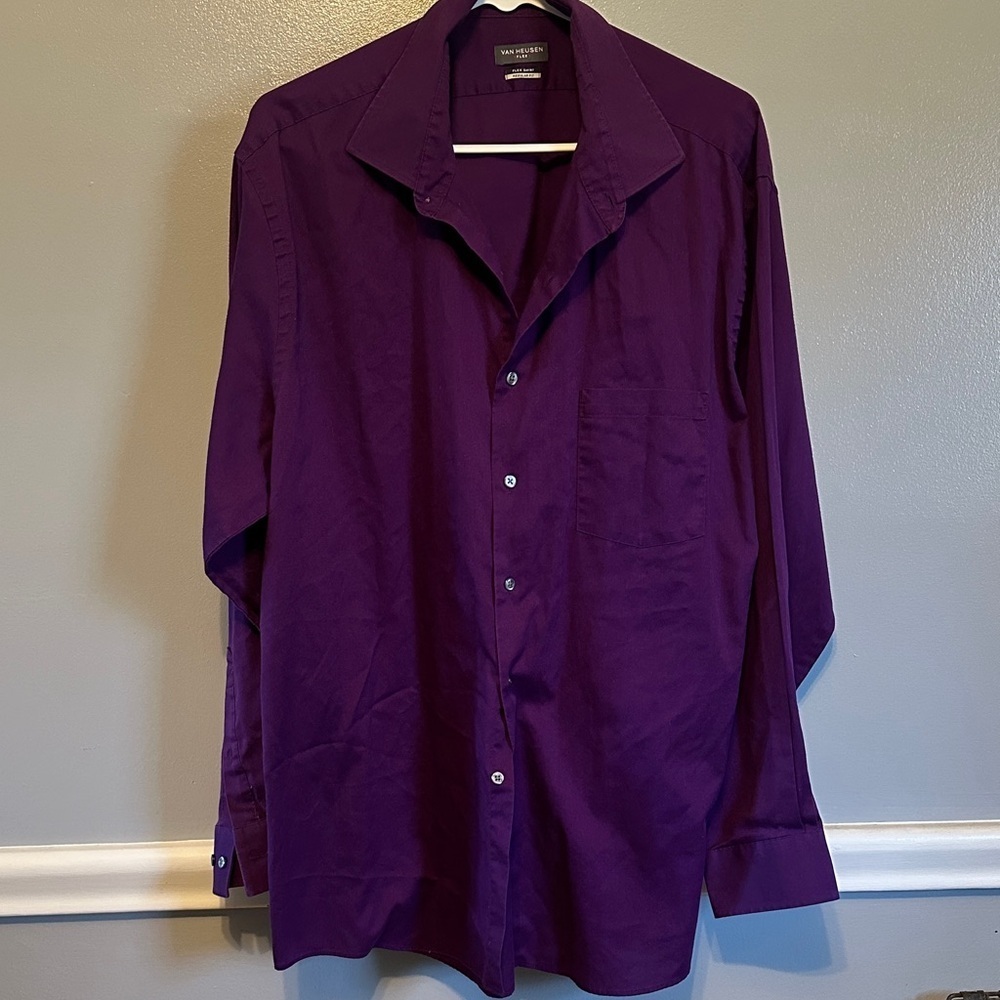 Van Heusen Rich Purple Men's Dress Shirt
